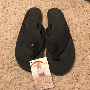 Brand new rainbow sandals. Black. Size M (6.5-7.5)